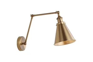 Adjustable Mid Century Brass LED String Lights Polished Finish MARCO ENTERPRISES Wall Plug Light Lamp Light up