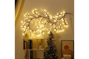 Willow Vine Light Bendable Branch Lamp For Bedroom Living Room Wall Fireplace Halloween Festival Romantic Atmosphere Decoration