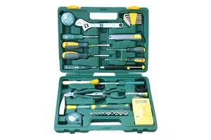 62-Piece Home Tool Kit Set for Car Repair & Plumbing - Socket Wrench/Screwdriver/Pliers,Multi-Functional Alloy Steel Toolbox