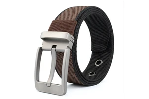 Strong and Durable for Buckle Canvas Belt for Jeans Waist Holes Without Holes Pins for Buckle Made of Polyester Nylon