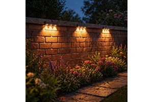 Solar Powered Atmosphere Lighting Outdoor Courtyard Garden Fence Wall Lamp