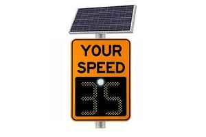 European Led Illuminated Speed Limit Warning Recognition System Road Safety Solar Led Traffic Sign