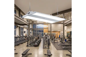 2FT 3FT 100W-300W Linear High Bay LED Light Fixture 3CCT Selectable 4000K/5000K/6000K 30000LM 0-10V Dimmable Adjustable Tilt