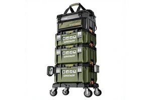 Hot-selling Stackable Toolbox Set, Hardware Widened Storage Box, Multifunctional Stackable Toolbox with Wheels and Handle