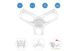 Factory Wholesale Super Bright 3 Panel Garage Led Light Led Garage Light Foldable Deformable Led Garage Detail Lights