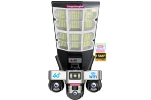 180W Garden Sim Card Solar Street Light with 4G Integrated LED Solar Street Light Outdoor CCTV 4G Solar Street Light