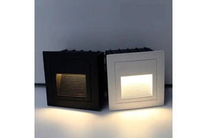 Modern Design 110V 220V Indoor Outdoor Wall Lamp Aluminum LED Stair Step Light Recessed Foot Feature Horizontal LED Lighting