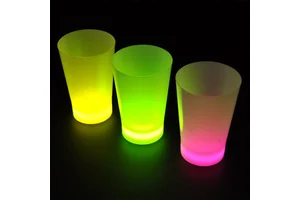 LED Drinking Glasses Cup Fun Glowing Flash Light up Blinking Cup for Bar Night Club Custom LOGO Smart LED Light Luminous Cup