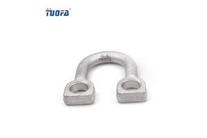 US Type Heavy Duty Galvanized Aluminum U Shackle Lifting Hardware with Double Hook for Metric Cadence System