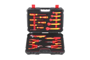 18pcs Car Repair VDE Insulation Tool 1000V Open End Wrench Cable Knife Tool Box Suit