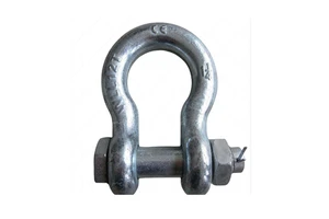 Heavy Duty Galvanized US Type Alloy Steel Forged G2130 Bow Shackle with Safety Bolt and Nut for Heavy Industry Applications