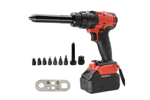 Brushless Electric Industrial Nail Gun 3mm-6.4mm Automatic Riveter LED Light for 20V 4.0AH Battery (No Battery) with ODM/OEM