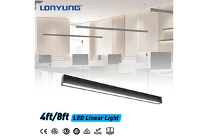 Lonyung Indoor Office Long Hanging Lighting Linkable Pendant Lighting Square Led Linear Light For Office Barber Supermarket