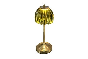 rechargeable table lamp 3 CCT touch dimming tulip glass shade 5200mAh battery capacity for long time illumination
