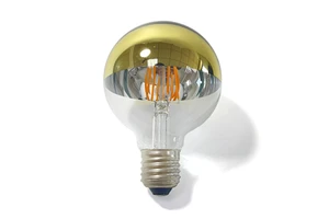 Dimmable PF>0.9 Flicker Free LED Filament Reflector Lamp G80 4W Half Mirror