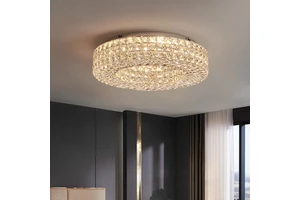 New Product Lighting Golden Round Shining Luxury Wedding Decor Furnishing Living Room Bedroom Lustre Lamp