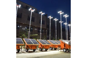 Solar Lighting Tower With Monocrystalline Solar Panel Mobile LED 7m Mast-0 Fuel Lighting System For Road & Garden Use