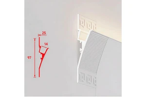 Modern New LED Aluminum Line Lamp Wall Washer Trough Profile Reflective Light Design Hotel Moldings Villa Hospital Swhome SGX-02