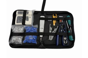 Professional 7in1 CAT5/CAT6 Network Toolkit Includes Cable Tester Wire Stripper and 8P8C Crimping Tool Set