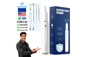 Electric Portable Dental Scaler Tooth Cleaner Tartar Plaque Cleaning Device Home Portable Ultrasonic Calculus Remover