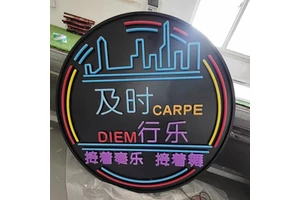 Custom RGB Round Geometric Acrylic Channel Shapes Waterproof LED Circle Decor for Bar/Party Premium Billboard Design