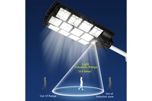 Efficient Integrated Waterproof Solar Street Light for Wide Areas Power Saving with Induction Charging Switch