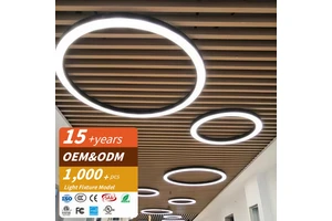 RONSE Creative Architectural Grade Aluminum LED Linear Curved Linkable Pendant IP20 3-Year Warranty Office Dining Room Dimmable