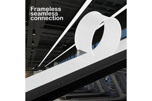 Matel Iron lamp body aluminum looking Frameless seamless connection 1.2m 1.5m 1.8m 2.4m 3.6m supermarket hanging linear light