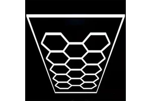 Easy Installation DIY Super Bright 6000K 6*8ft 680W LED Honeycomb Garage Light for Car Workshop Hexagon Garage Light