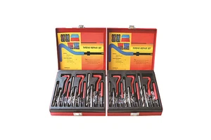 Complete Thread Repair Tool Set with Wire Thread Inserts, Taps, Drills & Installation Tools for Damaged Threads