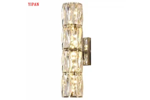 Luxury Bedside Decoration Lighting Wall Lamp Living Room Bedroom Bedside Lamp Villa Hotel Crystal Wall Light
