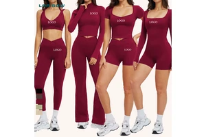 LORISOW Wholesale High Quality Gym Clothing Long Sleeve Jacket Activewear High Waist Pants Workout Women Yoga Wear Set