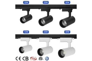 Ecolux CE ETL SAA High CRI 90 Black White Ceiling Shop Track Light Commercial Dimmable Led Track Spot Lamp Project