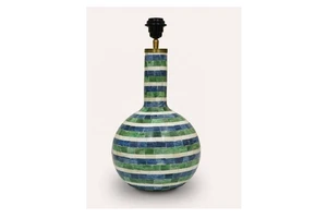 Bone Lamp without Shade Stripe with Mosaic Pattern for Living Room Halway Bedroom Table Display Accent Office & Home Decor Lamp