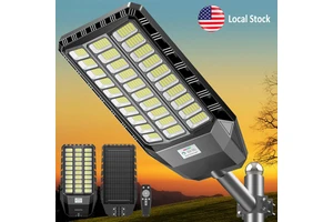 High Brightness Solar 750 LED Street Light with Smart Motion Sensor Dimming US Warehouse Fast Delivery for Channel Partners