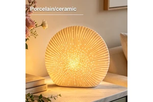 Ceramic Factory Custom Logo Porcelain Table Night Light Hotel Home Decoration Modern Nordic Design Electric Induction Lamp Art
