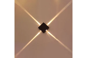 High Quality 4W square Led Cross Star Wall Lamp Indoor Sconce Lighting Trick Light with Factory Price
