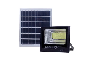 200W/300W Waterproof IP67 LED Solar Flood Lights with Lithium Battery ABS Body for Outdoor Road Garden Lighting