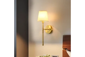 Cross-border all-copper bedside wall lamp, tea house hanging wire cage , living room TV background , best-selling b