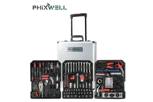 180PCS Professional Full Set Electrician Dedicated Tools Multi-function Hardware Household Aluminum Toolbox