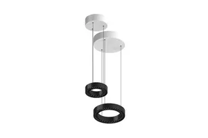 Modern White Acrylic Circular Pendant Light 40W 54W 60W LED Decorative Hanging Lamp for Bedroom and Office Building