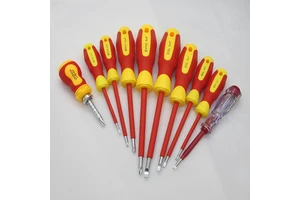 10 in 1 Industrial Grade Professional Magnetic Screwdriver Set Electrician Pocket Insulation Tool Kit With Voltage Detector Pen