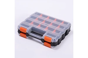Double Side Tools Box Organizer Portable Tool Box Hardware Tool Arrangement Box Toolbox Container for Screws Nuts Small Parts