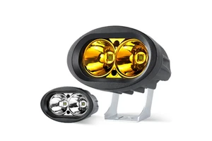 Fog Lamp Led Car Working Lamp Auxiliary Lighting 4 Inch Reflective Cup 20W Oval Yellow Light Remote Roof Spotlights