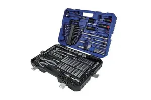 151-Piece CR-V Steel Automotive Repair Toolbox Set Ratchet Wrench Socket Screwdriver Hand Tool Kit With Lifetime Warranty