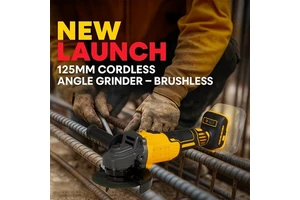 Professional Brushless Cordless Angle Grinder Battery-Powered Slide Adjustable Speed Setting for Heavy Duty Grinding Polishing