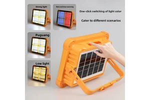 Solar Floodlight IP66 Magnetic Outdoor Emergency LED Light Camping Lamp Portable Handheld Removable Charging Street Vending