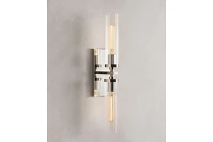 Modern Simple Indoor Glass Linear Bedside Wall Lamps Corridor Porch Decorative Bedroom Lighting for Living Room and Bedroom