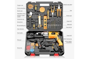 Electrician Dedicated Waterproof Plastic, Multi-function Home Hardware Tool Kit with Plastic case