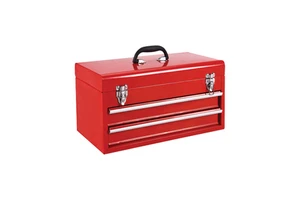 Portable Steel Tool Box & Case with 2 Drawers Non-Slip Buckle Closure Powder Coated-OEM/ODM Customizable for Automotive Repair